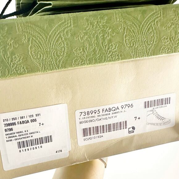 GUCCI GG Supreme Tortuga Sneakers Size Women 9.5 Chunky High Top (Men size 7.5) - Picture 13 of 14